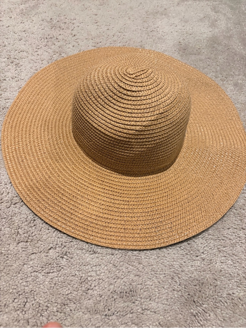 Wide Brim Straw Sun Hat - Tan